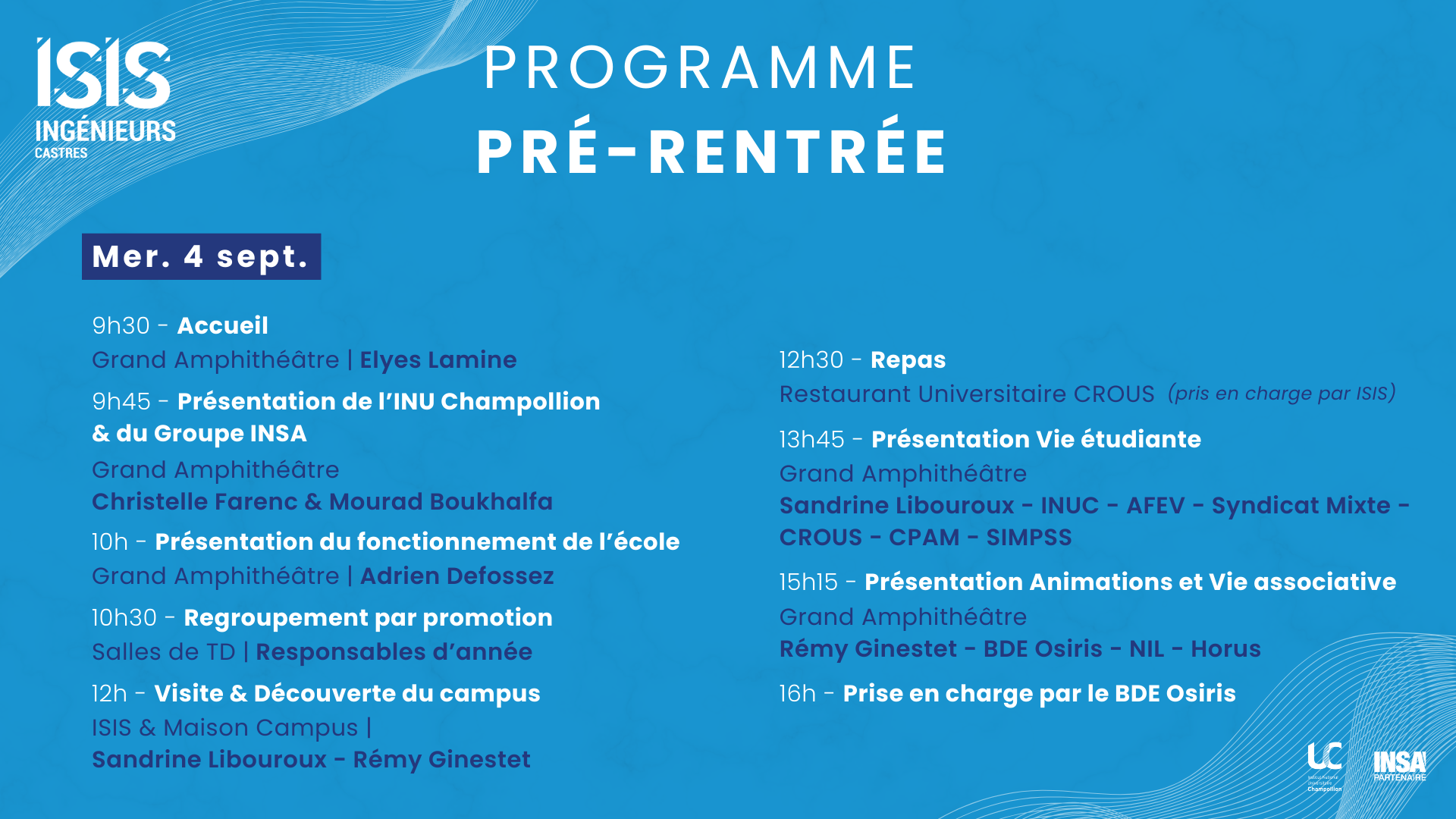 Programme Pré-rentrée 2024