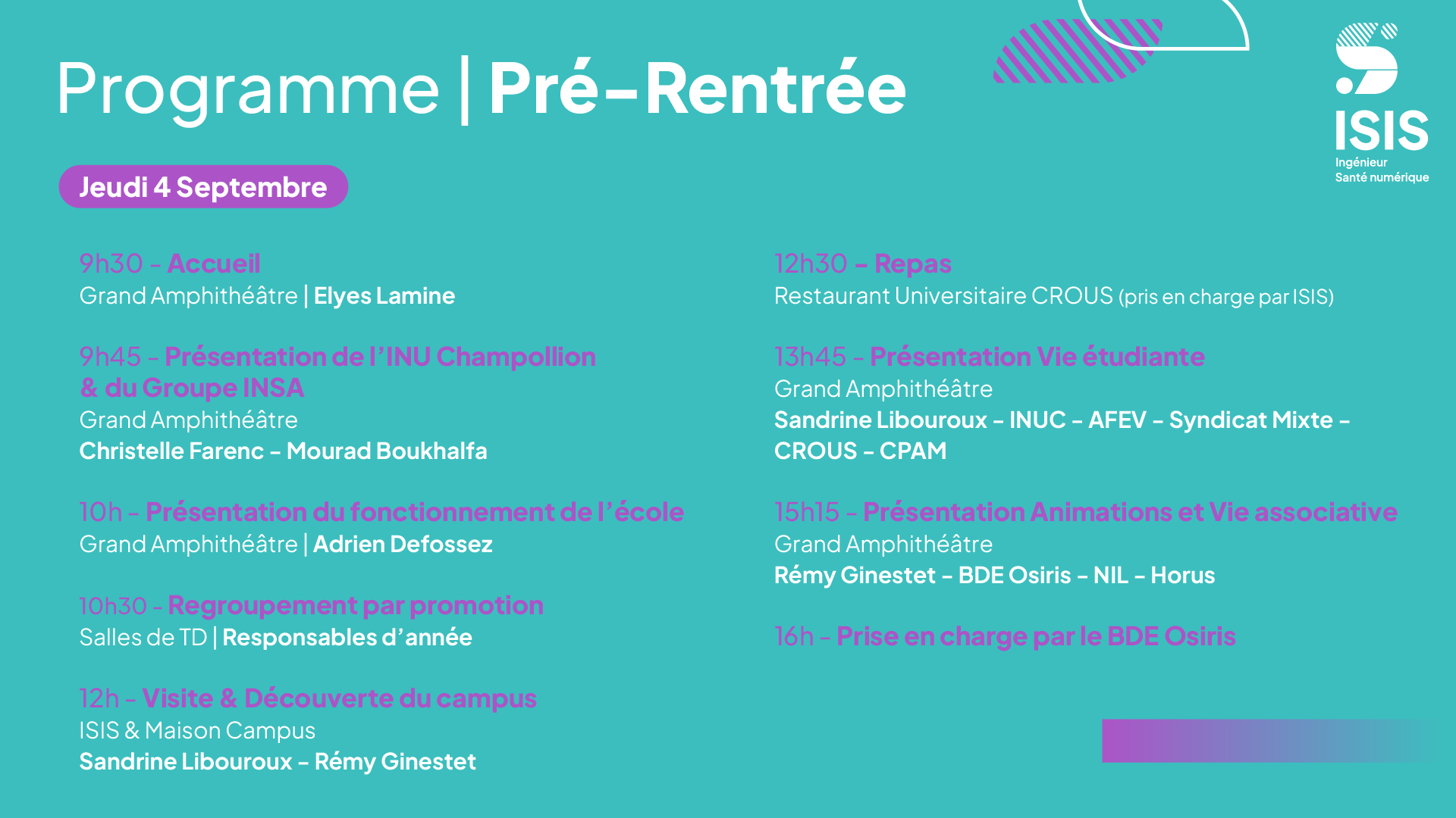 Programme_PréRentrée_ISIS_2025
